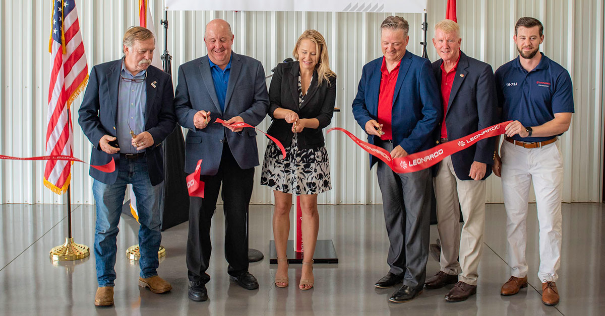 Leonardo Helicopters Cuts Ribbon at New Peter Prince Hangar